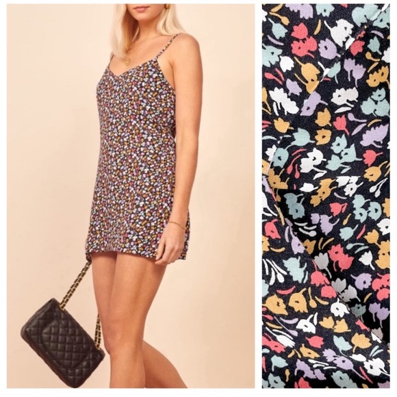 Reformation Black Floral Seville Mini Dress in Nolita - XS - Picture 2 of 10